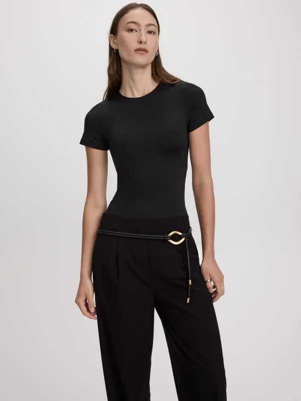 Short-Sleeve Crew-Neck Bodysuit made by Reitmans