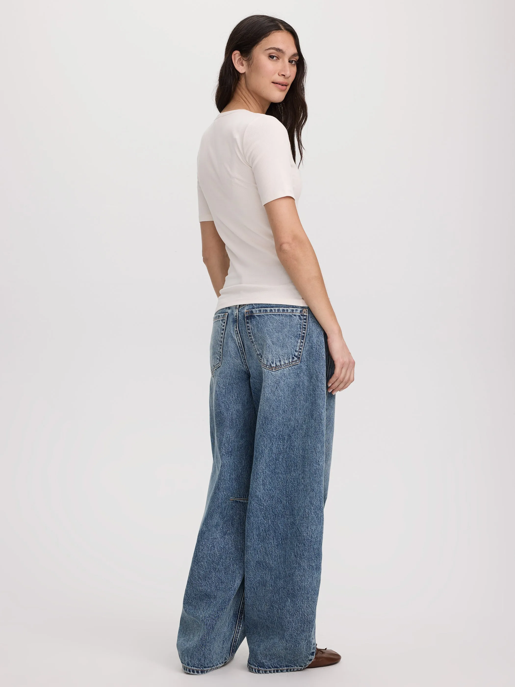 Short-Sleeve Top with Lace-Up Split Neckline sold by Reitmans product image thumbnail 3