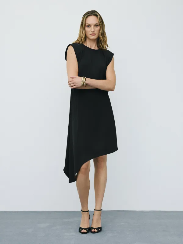 Sleeveless Midi Dress with Shoulder Pads made by Reitmans