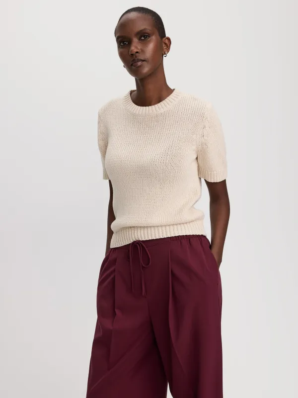 Short-Sleeve Crew-Neck Pullover made by Reitmans