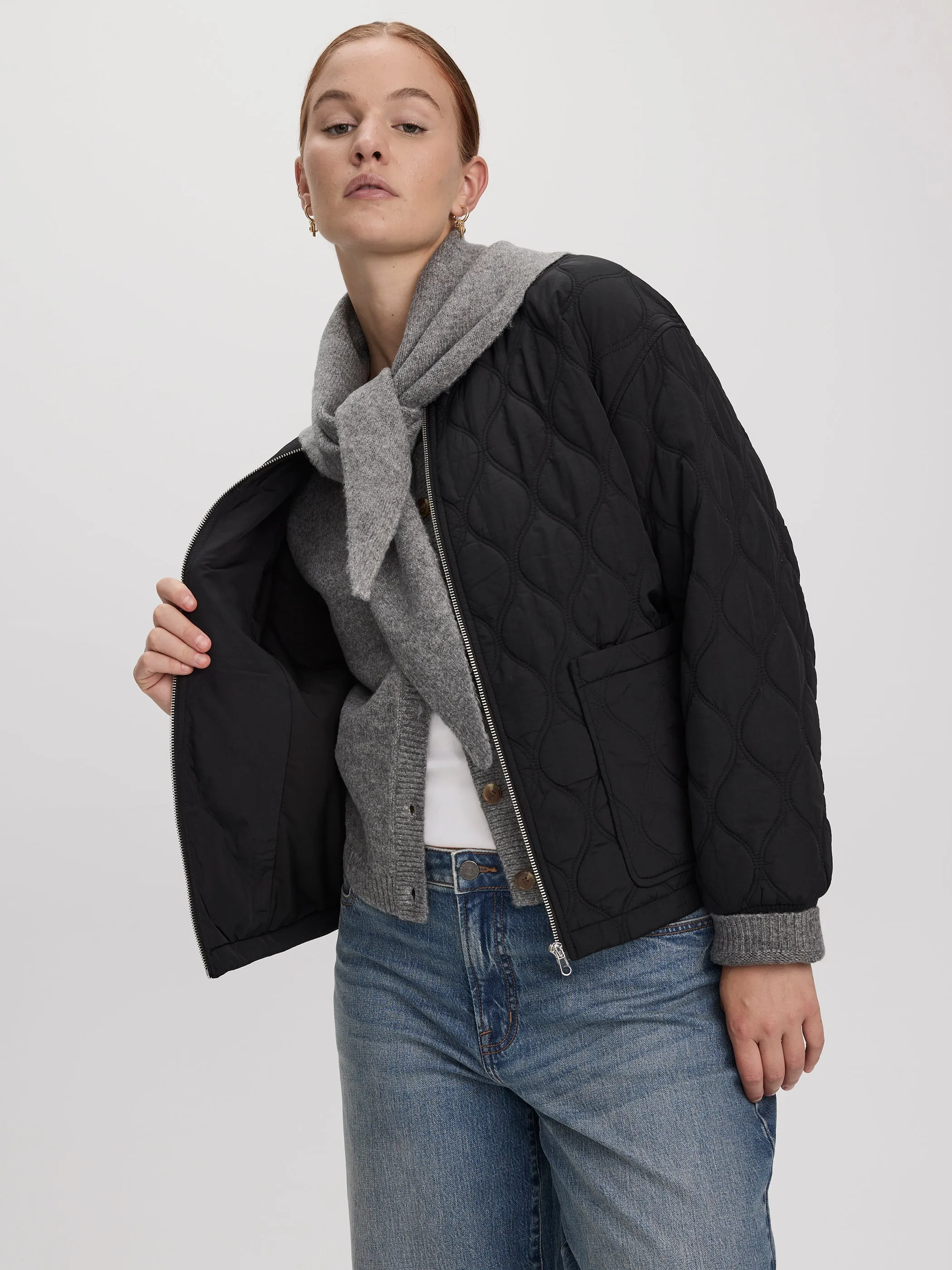 Quilted Bomber Jacket sold by Reitmans product image thumbnail 3
