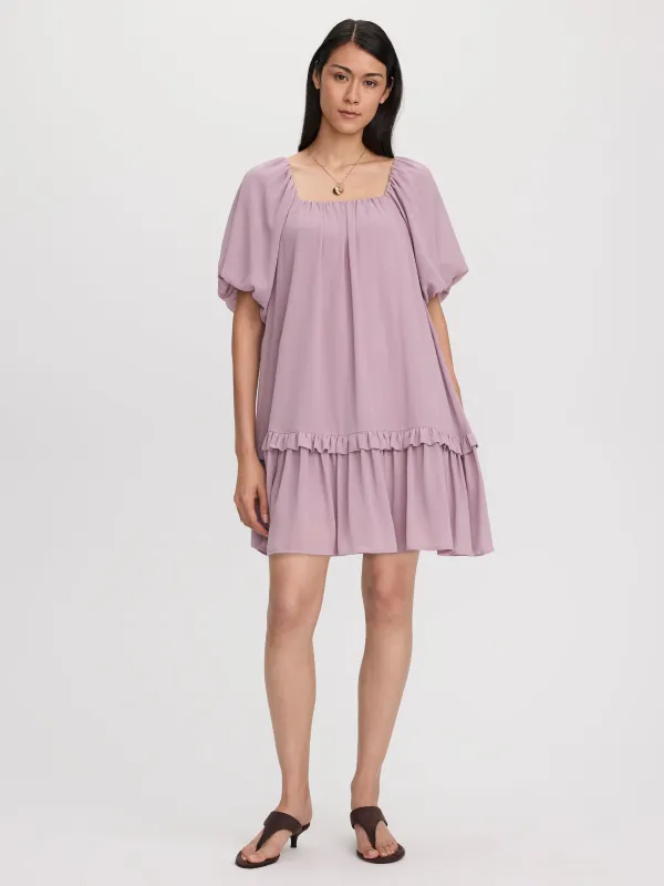 Square-Neck Mini Dress with Bubble Sleeves made by Reitmans