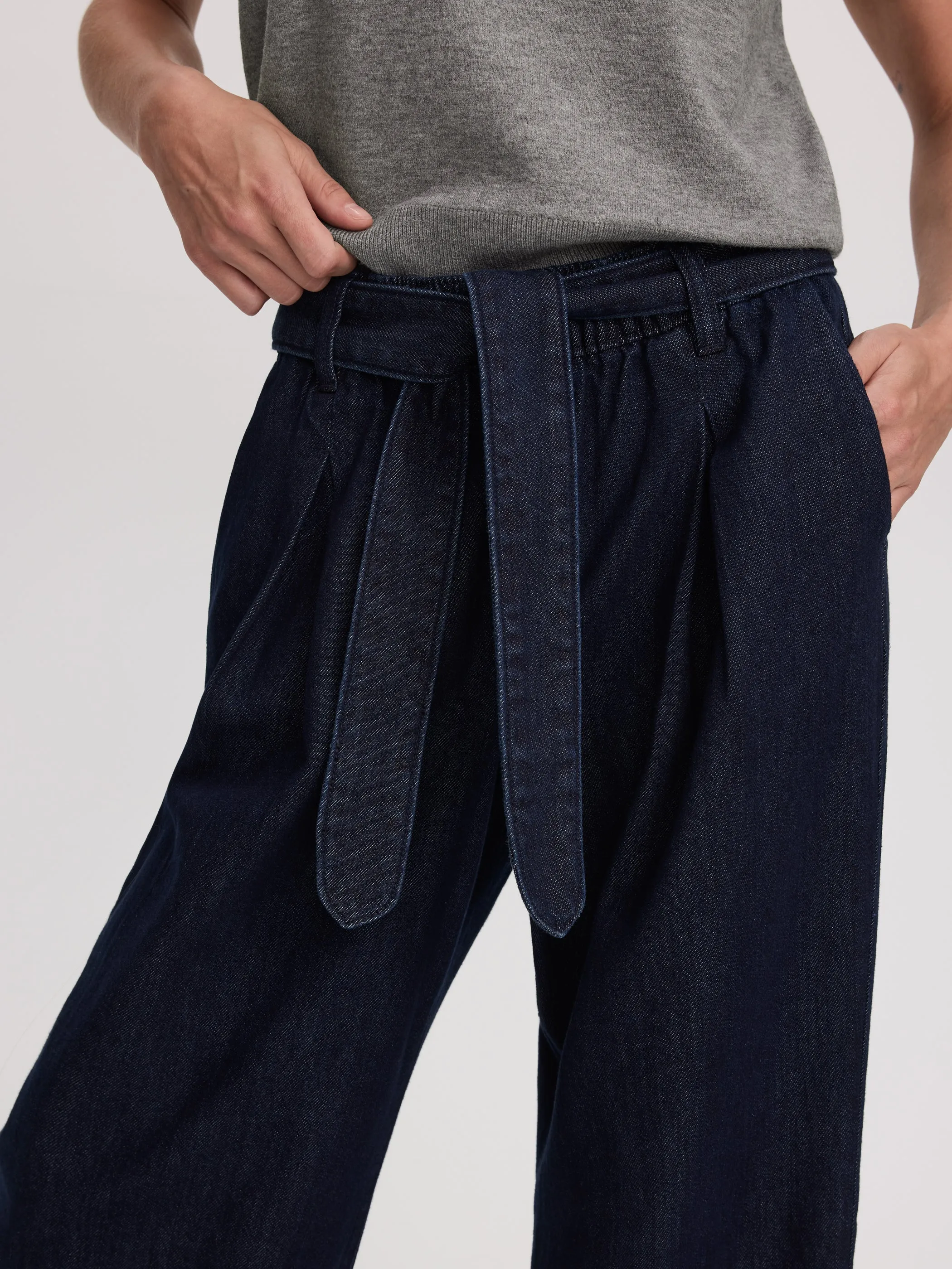 Wide-Leg High-Rise Jean with Sash sold by Reitmans product image thumbnail 3