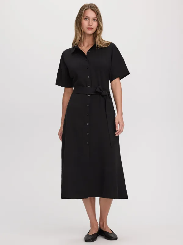 Short-Sleeve Midi Shirtdress made by Reitmans