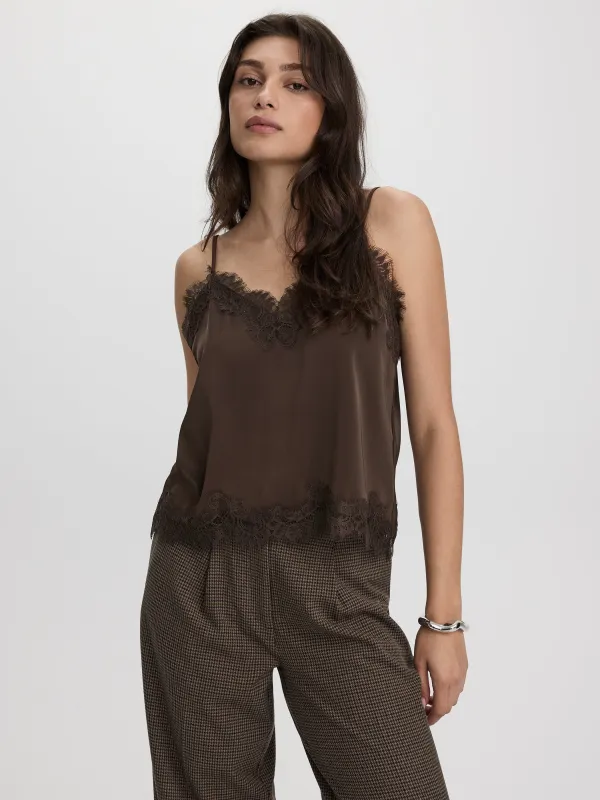 V-Neck Cami with Lace Trim made by Reitmans