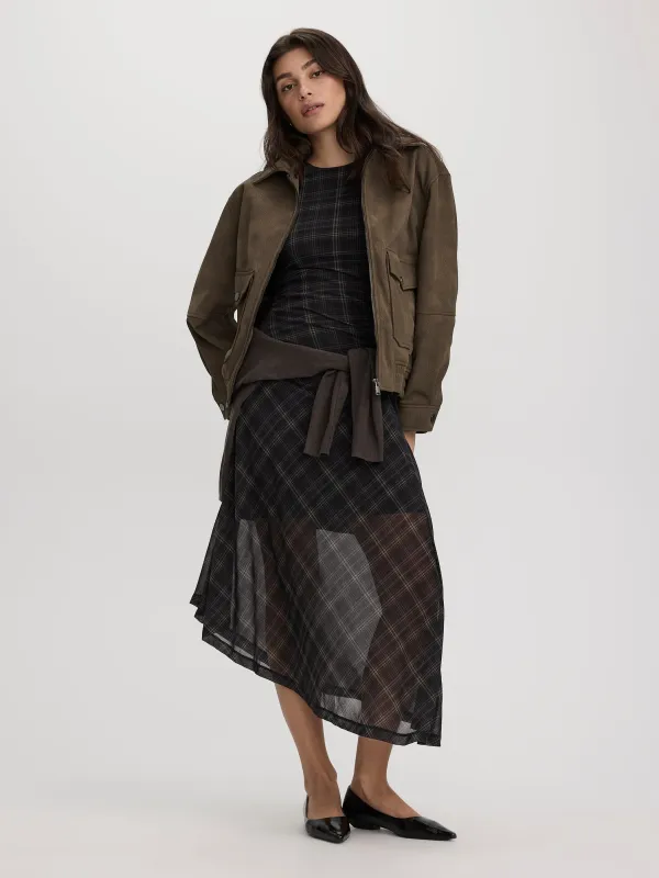Long-Sleeve Bodycon Midi Dress with Side Shirrings made by Reitmans