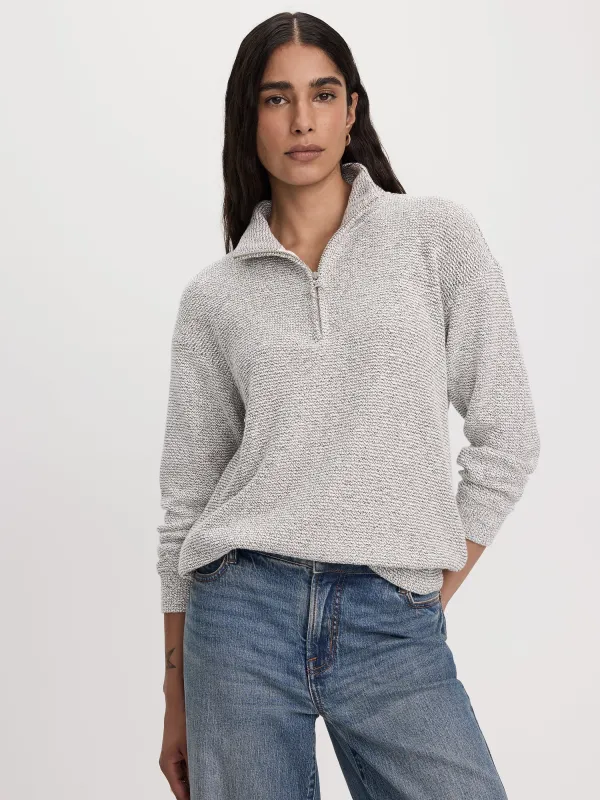 Long-Sleeve Mock-Neck Top with Half-Zip made by Reitmans