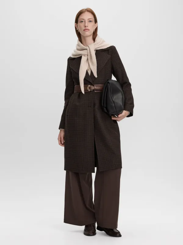 Houndstooth Wool-Blend Coat made by Reitmans