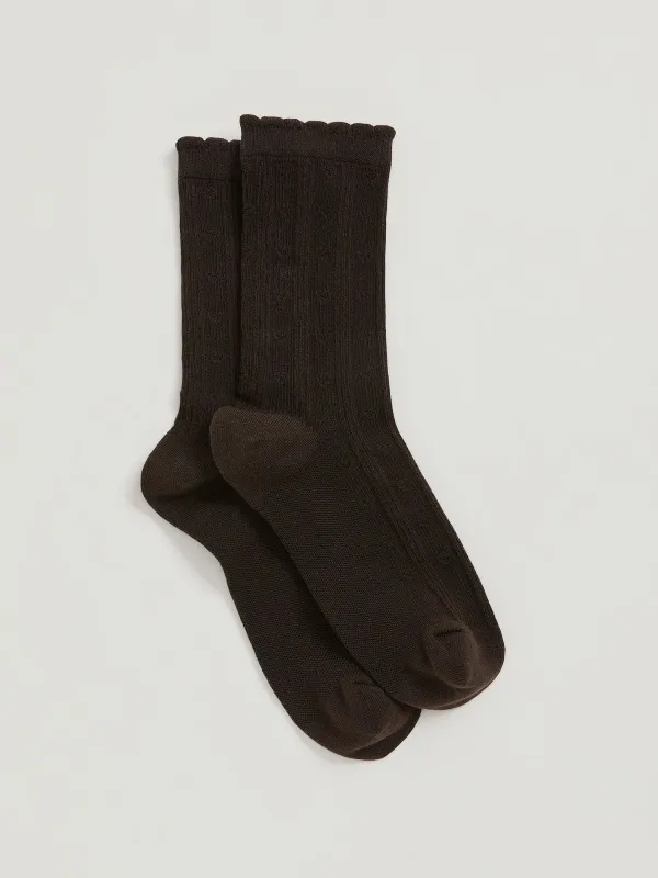 Heart Pointelle Crew Socks made by Reitmans
