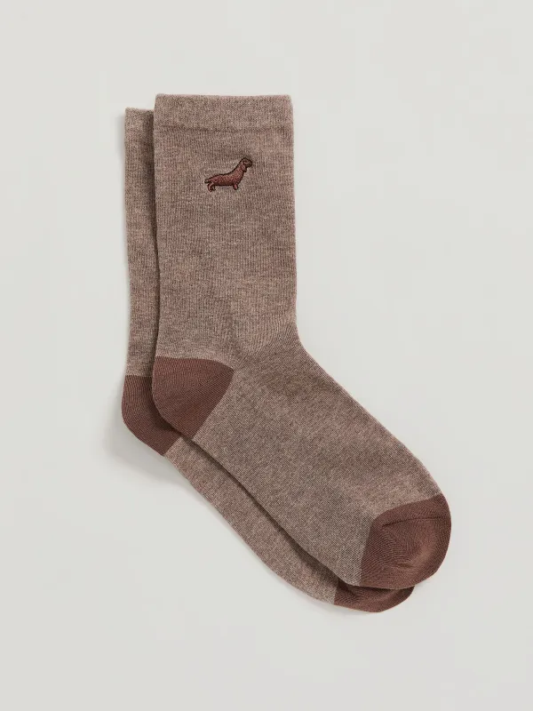 Crew Socks with Dog at Hem made by Reitmans