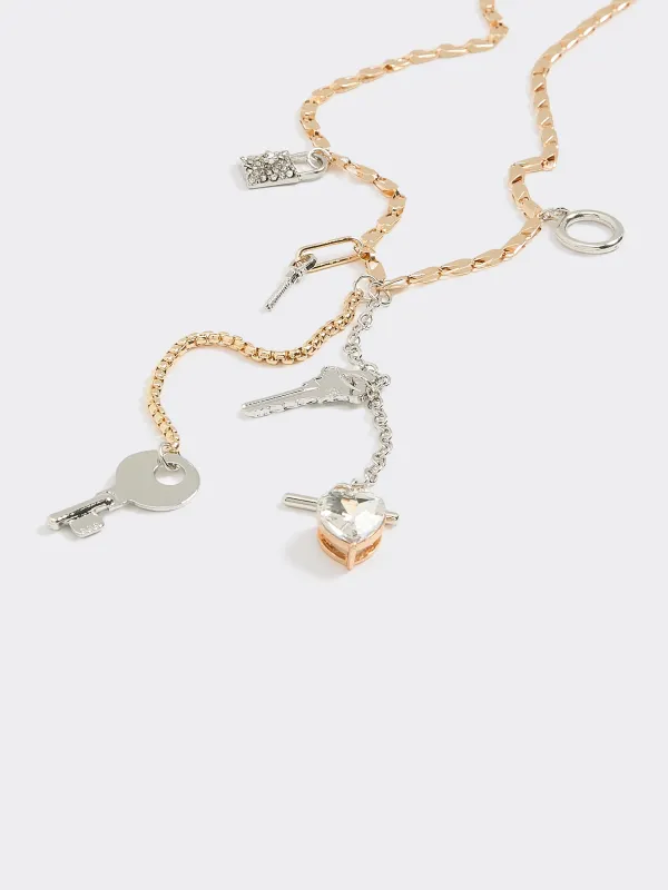 Y Necklace with Charms made by Reitmans