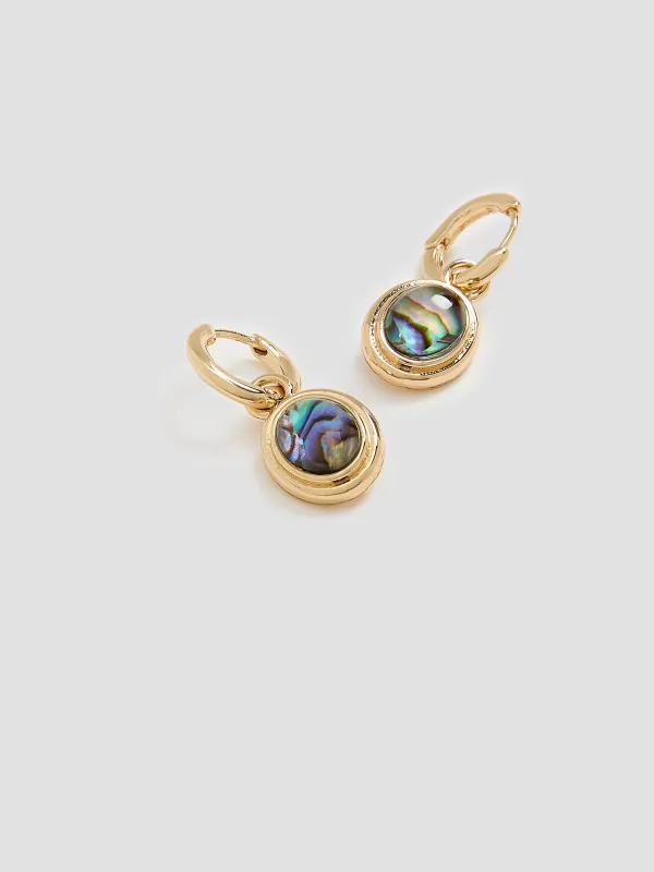 Hoops with Stone Pendant made by Reitmans