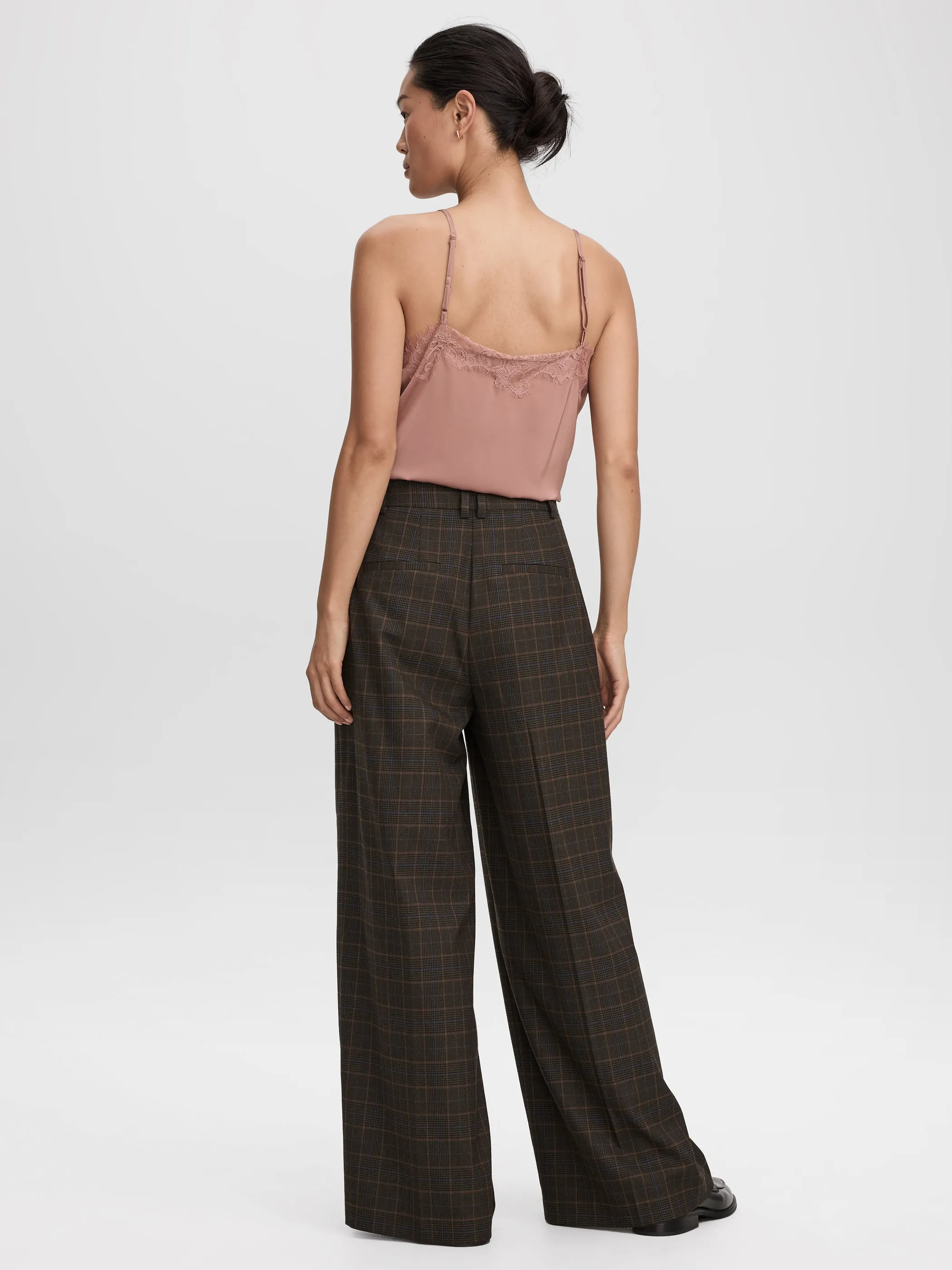 Plaid Wide-Leg High-Rise Pants - The Timeless sold by Reitmans product image thumbnail 4