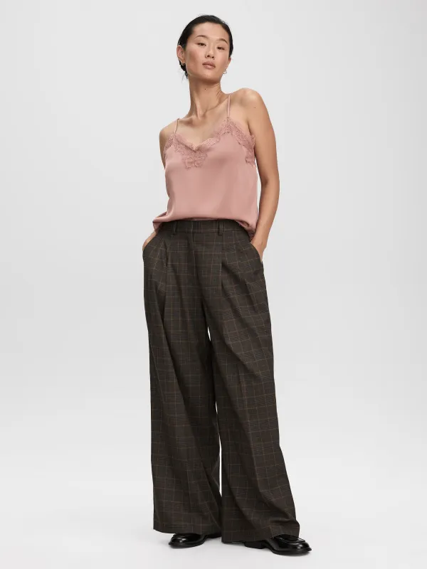 Plaid Wide-Leg High-Rise Pants - The Timeless made by Reitmans