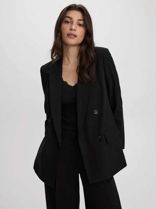 Black Double-Breasted Blazer - The Timeless made by Reitmans