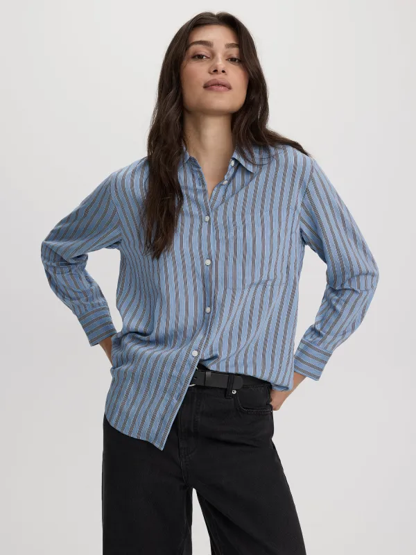 Striped Long-Sleeve Blouse made by Reitmans