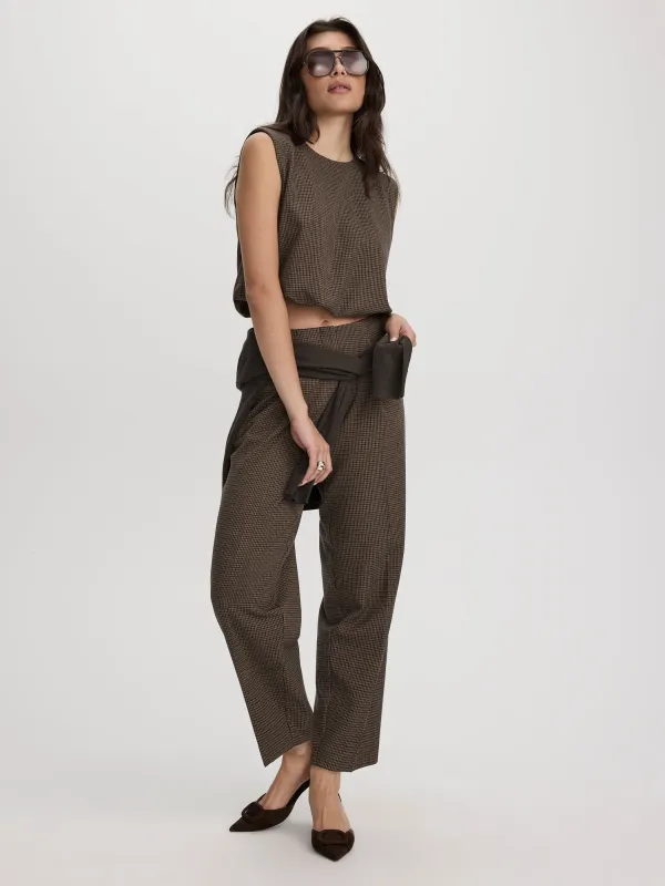 Houndstooth Mid-Rise Barrel Pants - The Timeless made by Reitmans