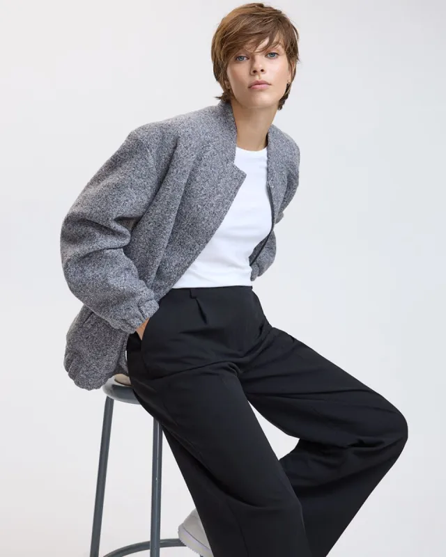 Bouclé-Knit Bomber Jacket sold by Reitmans