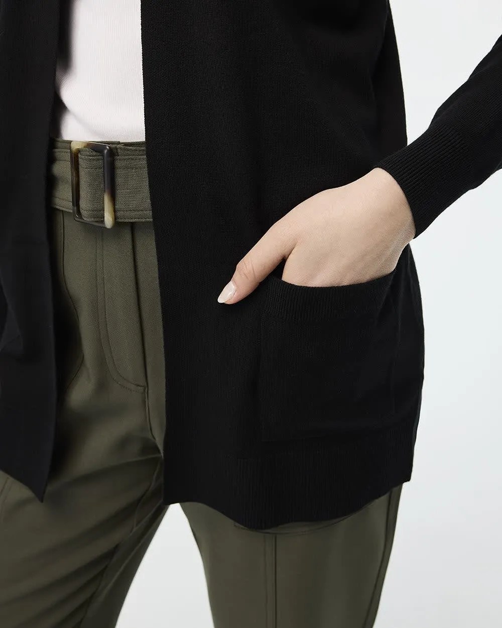 Long-Sleeve Open Cardigan with Pockets - R Essentials sold by Reitmans product image thumbnail 4