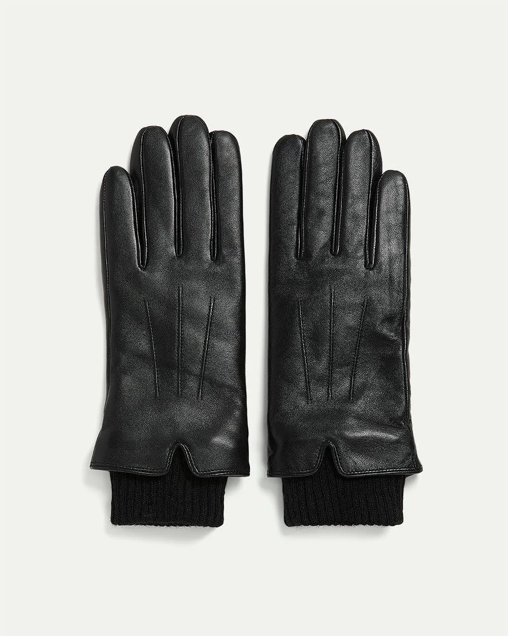 Leather Gloves with Knit Cuffs sold by Reitmans