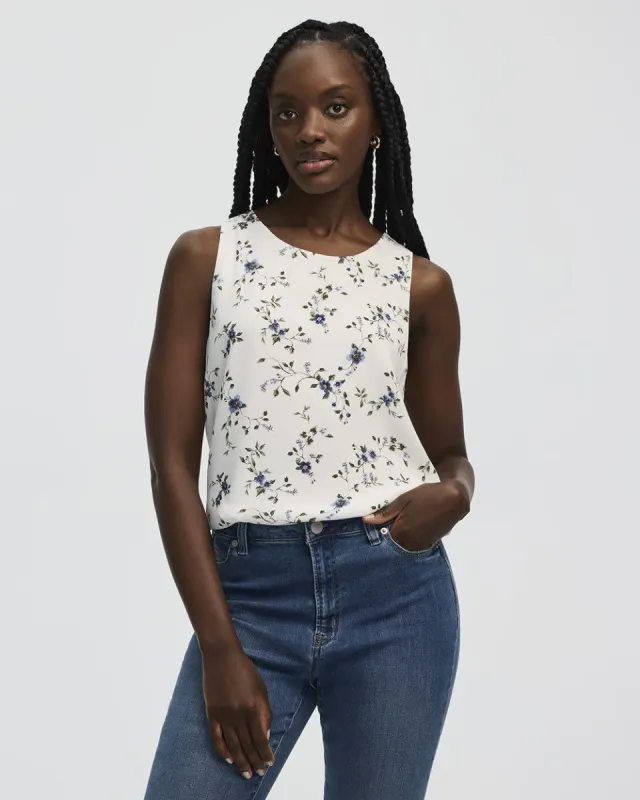 Sleeveless Crew-Neck Crepe Blouse - R Essentials sold by Reitmans