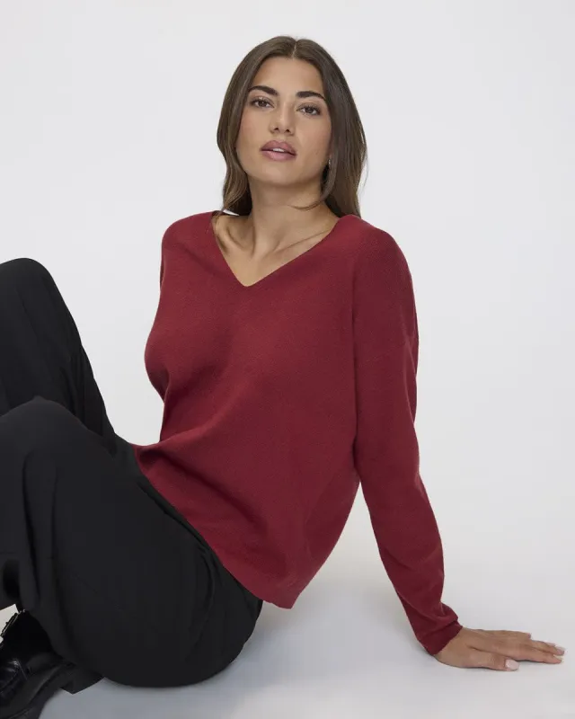 Long-Sleeve V-Neck Sweater sold by Reitmans