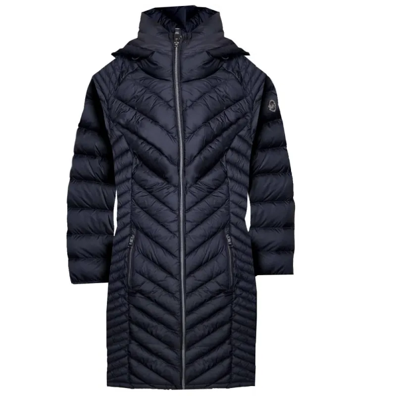 Michael Michael Kors - Women's Chevron Double Layer Zipper 3/4 Hooded Packable Coat sold by Reitmans