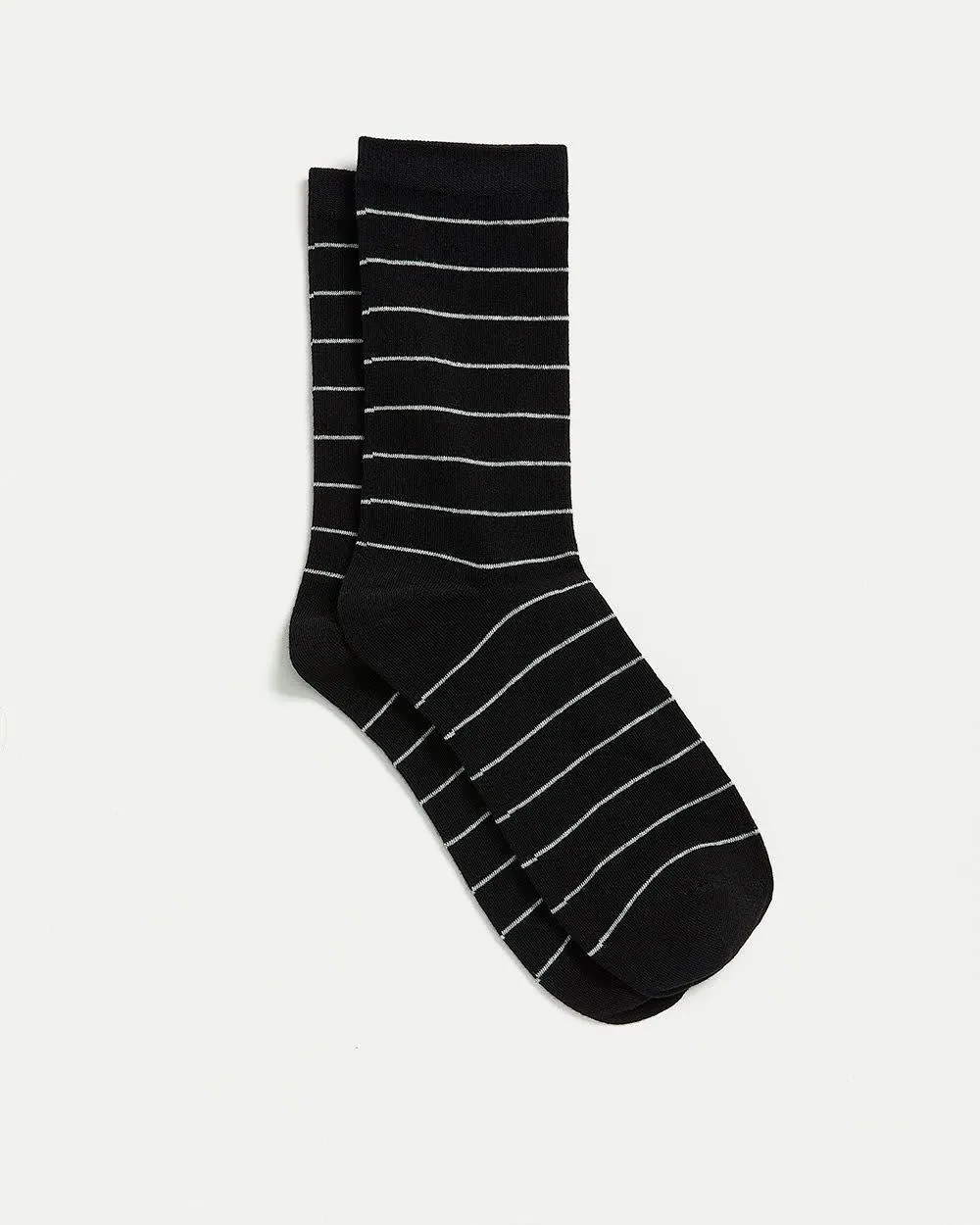 Cotton Crew Socks with Stripes sold by Reitmans