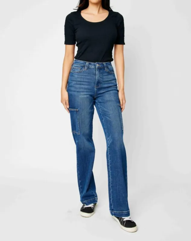 Judy Blue - Cargo Wide Leg Jeans sold by Reitmans