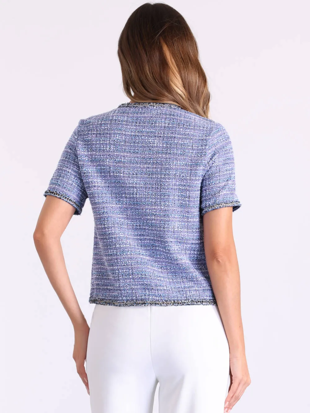 Allegra K - Short Sleeve Work Tweed Blazer Jacket sold by Reitmans product image thumbnail 3