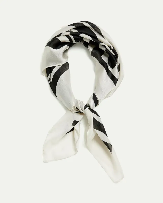 Square Satin Scarf with Abstract Print sold by Reitmans