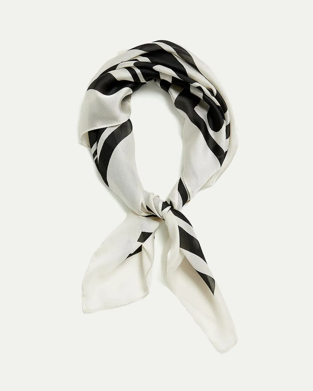 Square Satin Scarf with Abstract Print sold by Reitmans