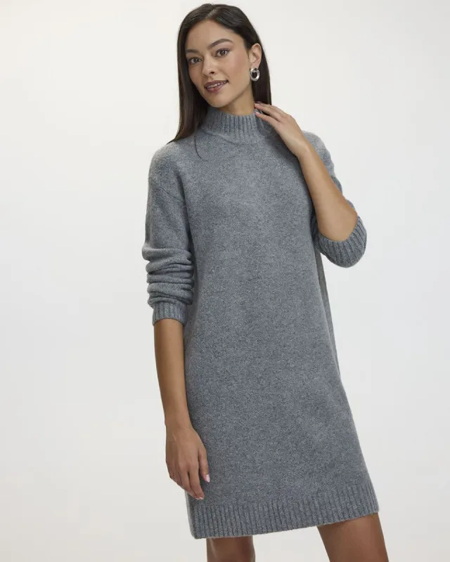 Long-Sleeve Shift Dress with Mock Neckline sold by Reitmans