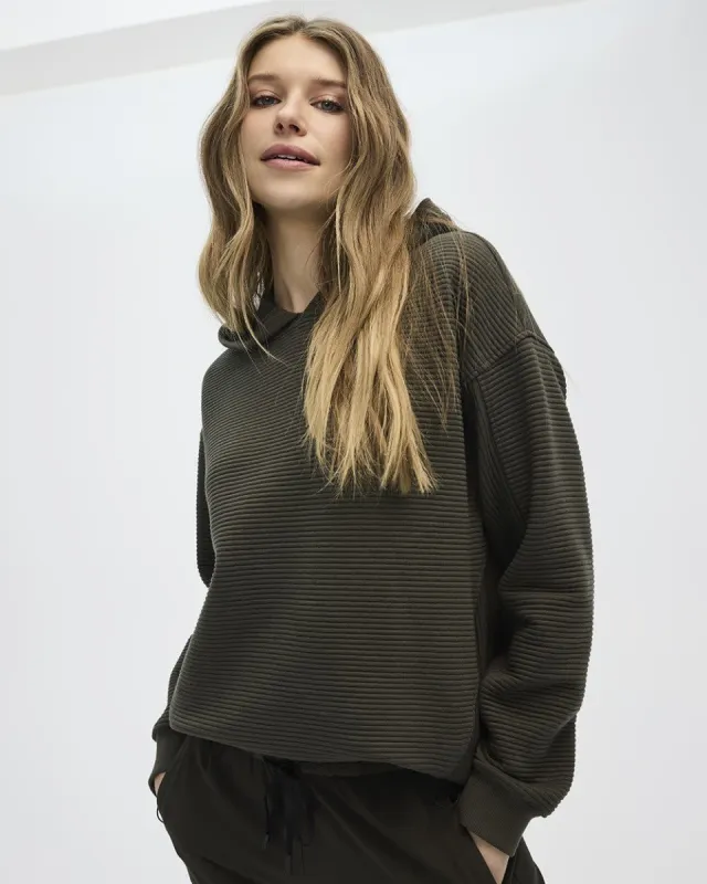 Textured Hooded Pullover - Hyba sold by Reitmans