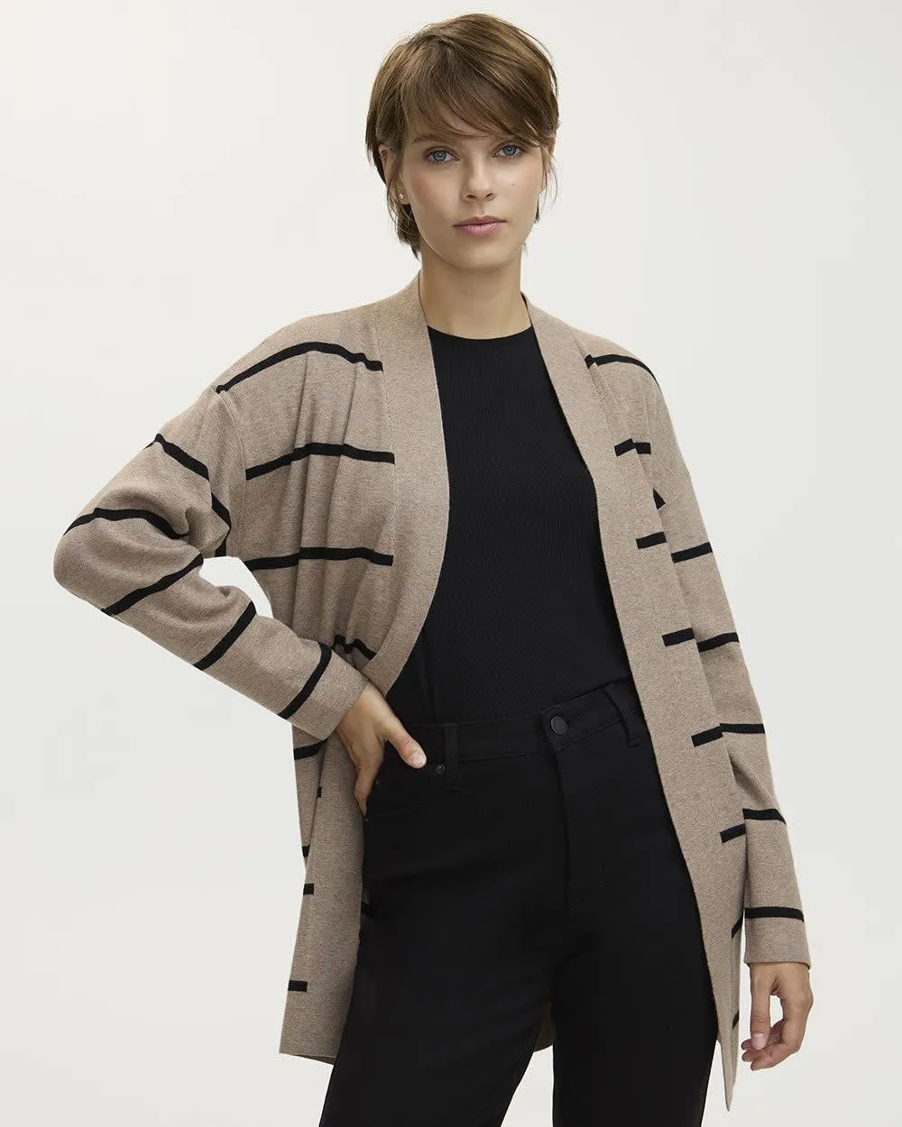 Long-Sleeve Open Cardigan sold by Reitmans