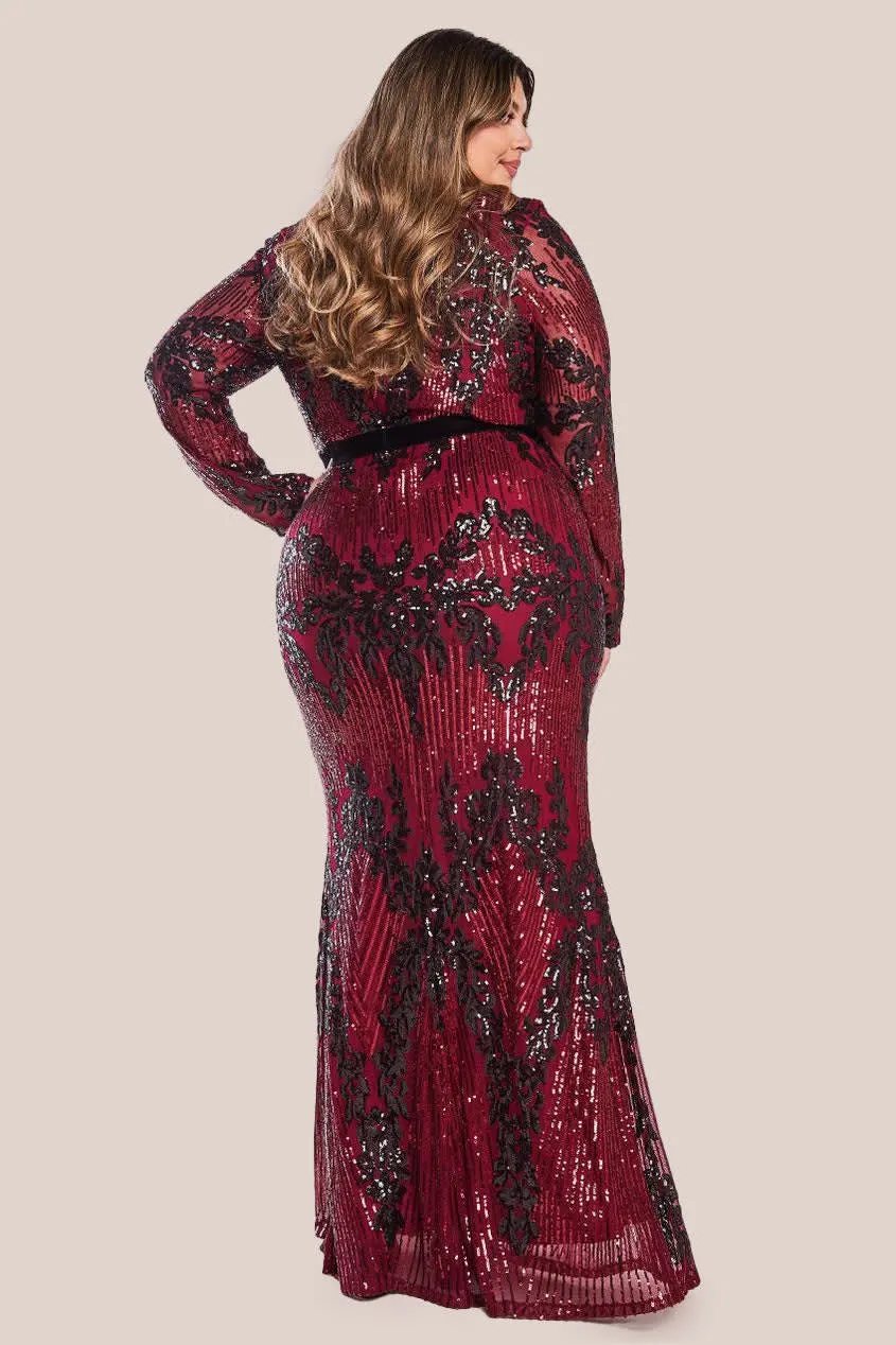 Goddiva - Long Sleeve Sequin Evening Maxi - plus size sold by Reitmans product image thumbnail 2