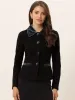 Allegra K- Contrast Collar Single Breasted Peacoat Blazer Jacket sold by Reitmans