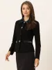 Allegra K- Contrast Collar Single Breasted Peacoat Blazer Jacket sold by Reitmans