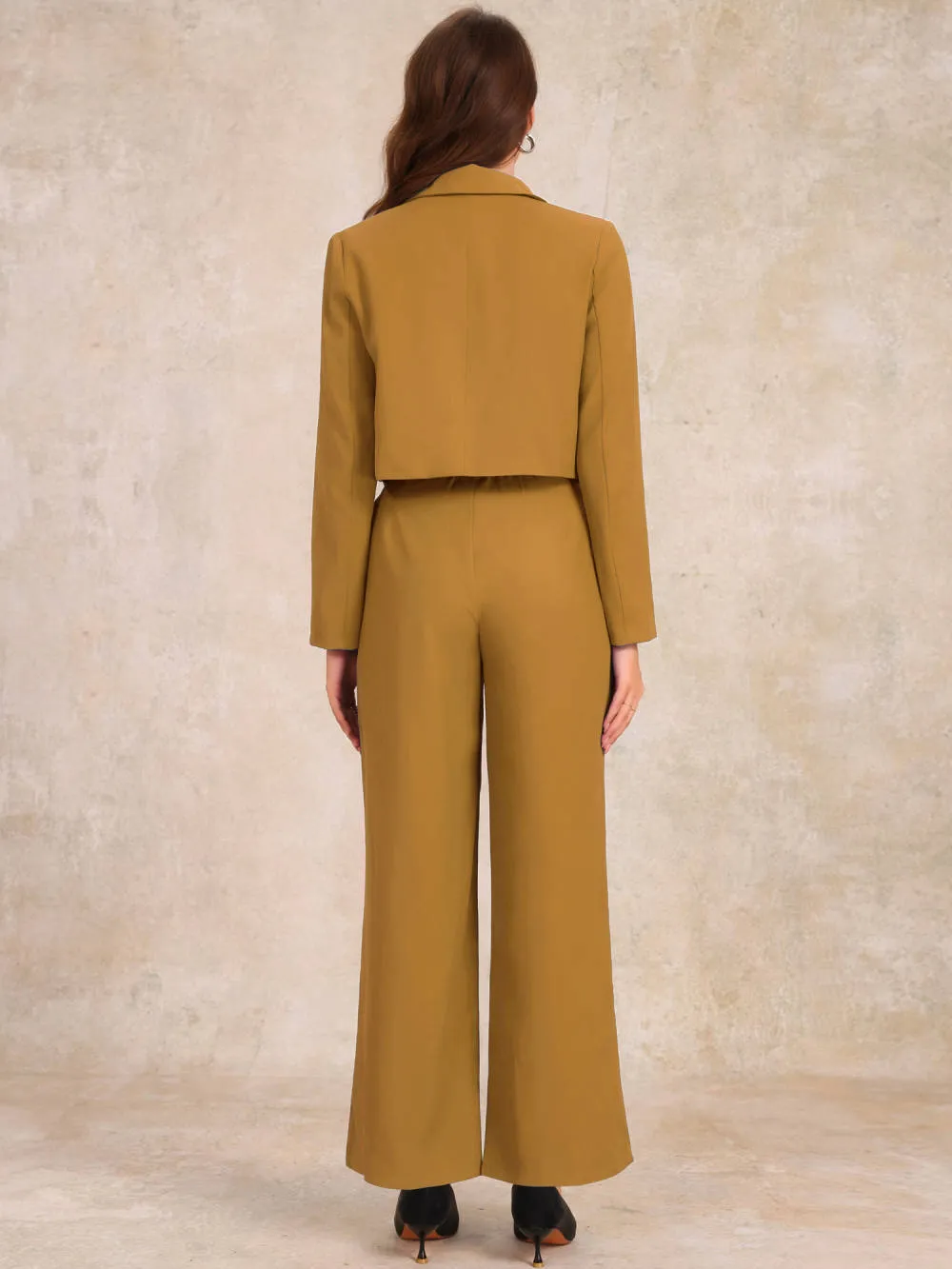 Allegra K - Long Sleeve Cropped Blazer Pant Suit sold by Reitmans product image thumbnail 4