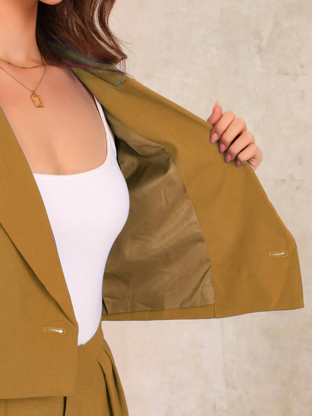 Allegra K - Long Sleeve Cropped Blazer Pant Suit sold by Reitmans product image thumbnail 5