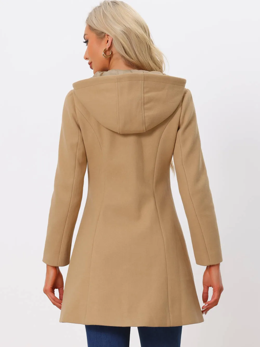 Allegra K - Hooded Toggle Duffle Midi Overcoat sold by Reitmans product image thumbnail 3