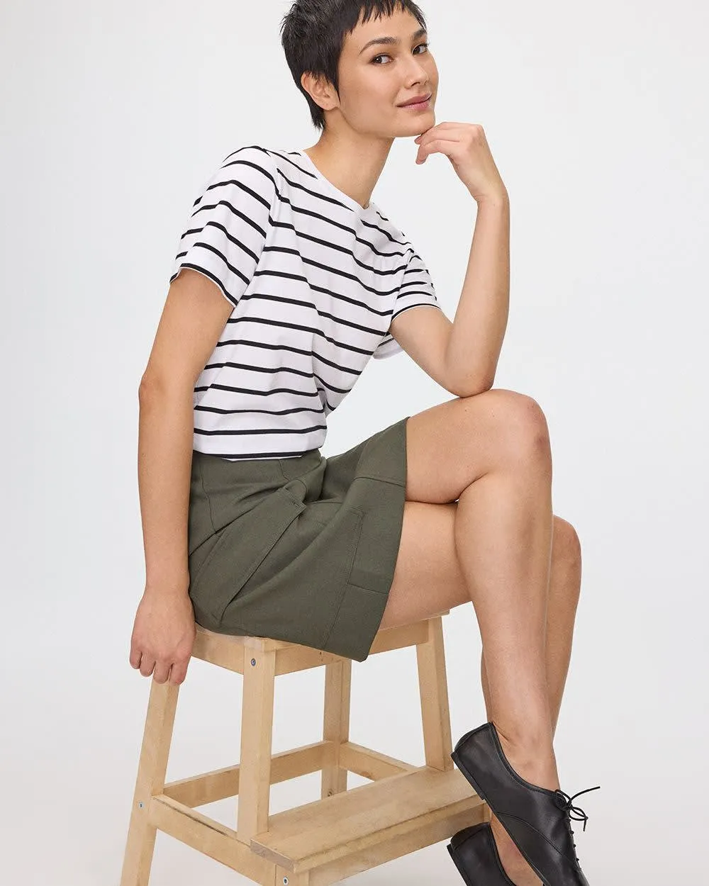 Boyfriend Crew-Neck T-Shirt - R Essentials sold by Reitmans product image thumbnail 4