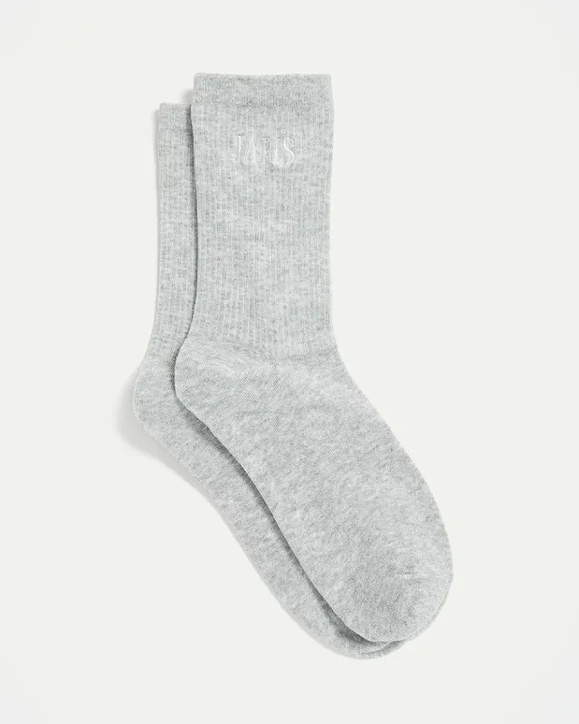 Cotton Crew Socks with "Paris" Embroidery sold by Reitmans