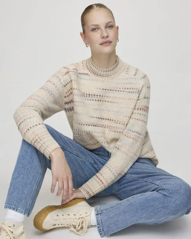 Loose Long-Raglan-Sleeve Mock-Neck Sweater made by Reitmans
