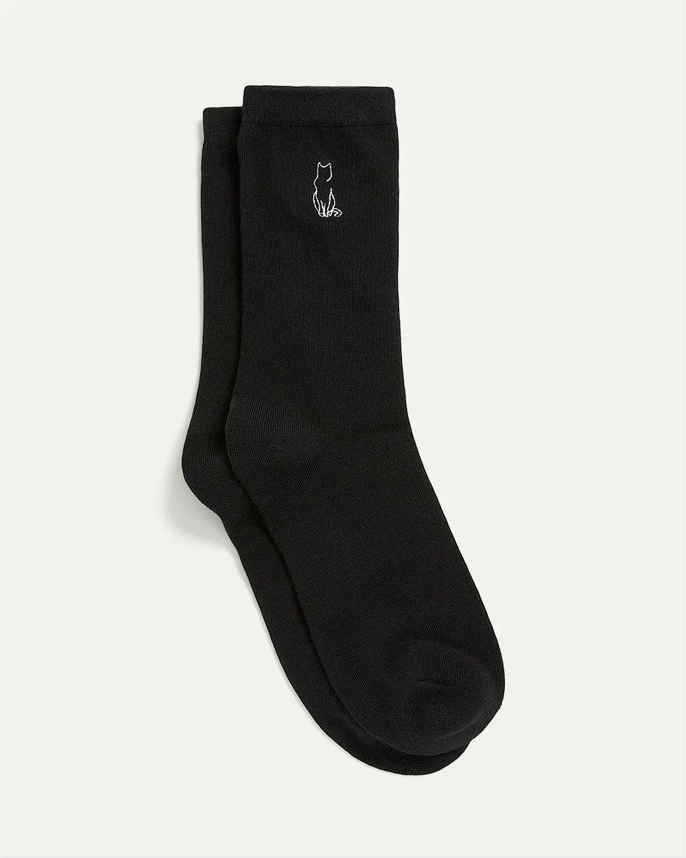 Cotton Crew Socks with Cat sold by Reitmans