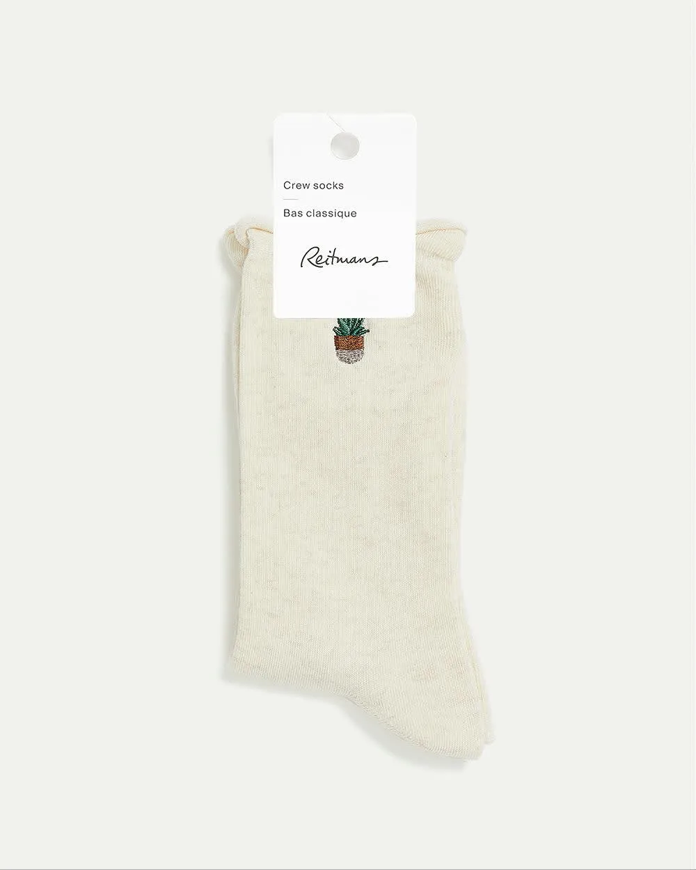 Cotton Crew Socks with Succulent sold by Reitmans product image thumbnail 2