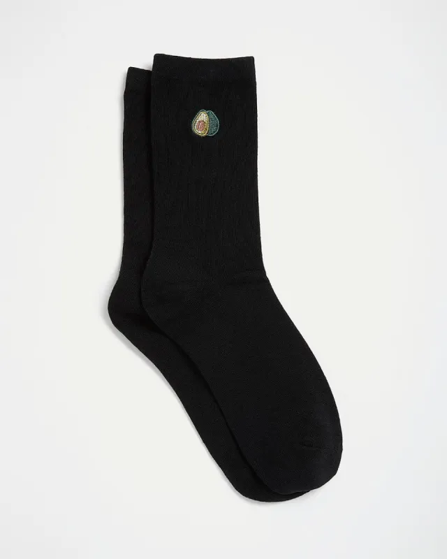 Cotton Crew Socks with Avocado sold by Reitmans