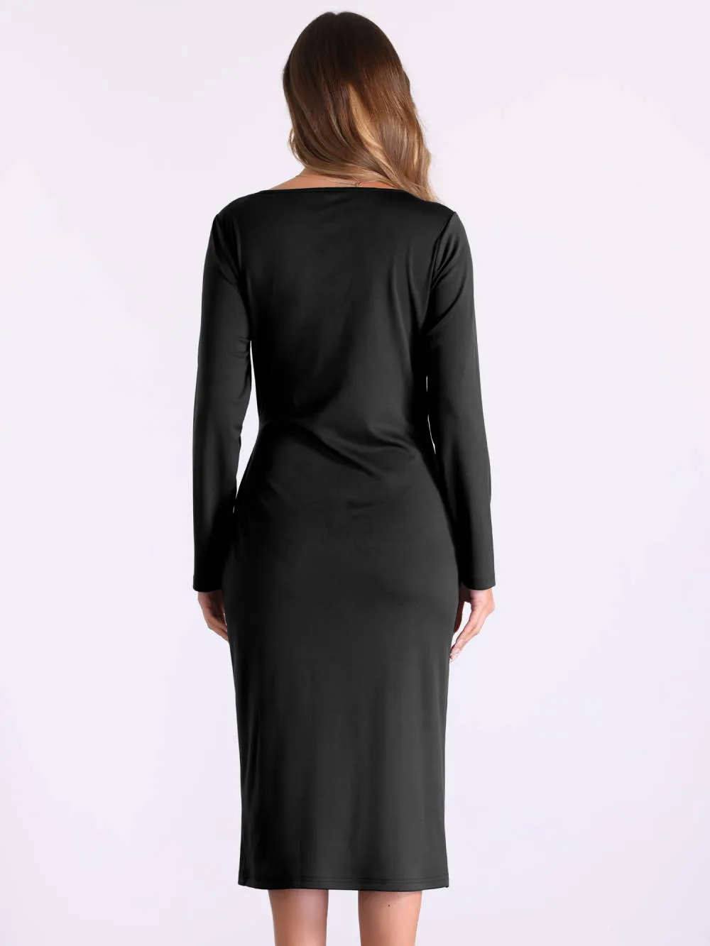 Allegra K - Long Sleeve Wrap Ruched Church Dress sold by Reitmans product image thumbnail 3