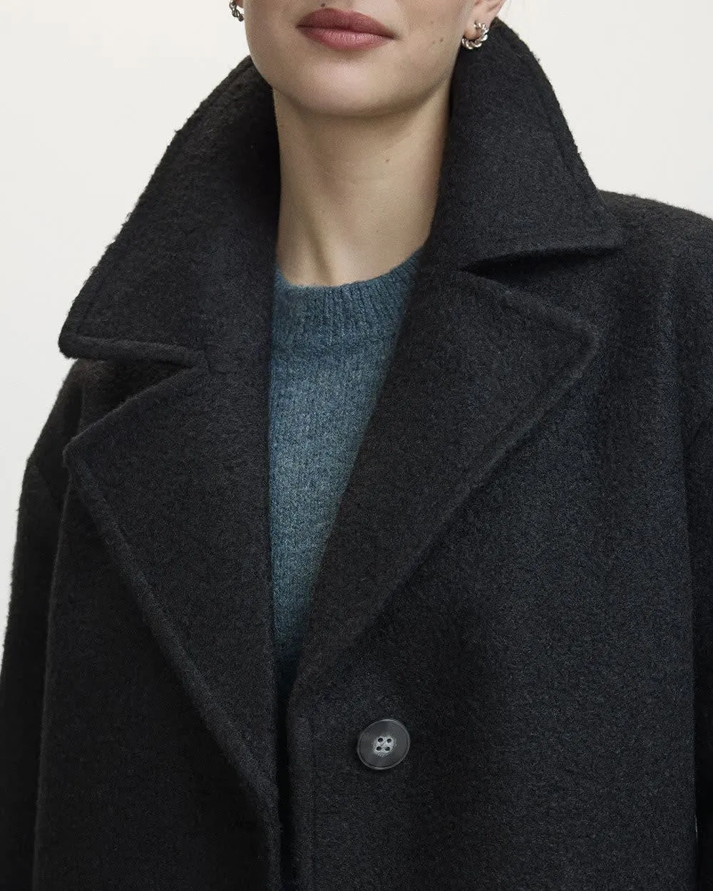 Oversized Bouclé Coat with Three-Button Closure sold by Reitmans product image thumbnail 4