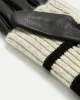 Leather Gloves with Striped Knit Fold-Over sold by Reitmans